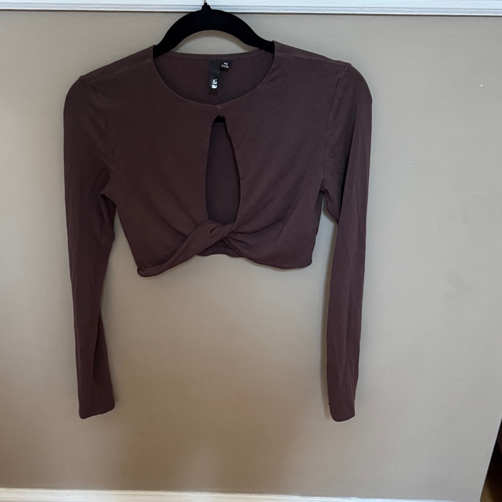 Forever 21 Chocolate Twist Front Blouse